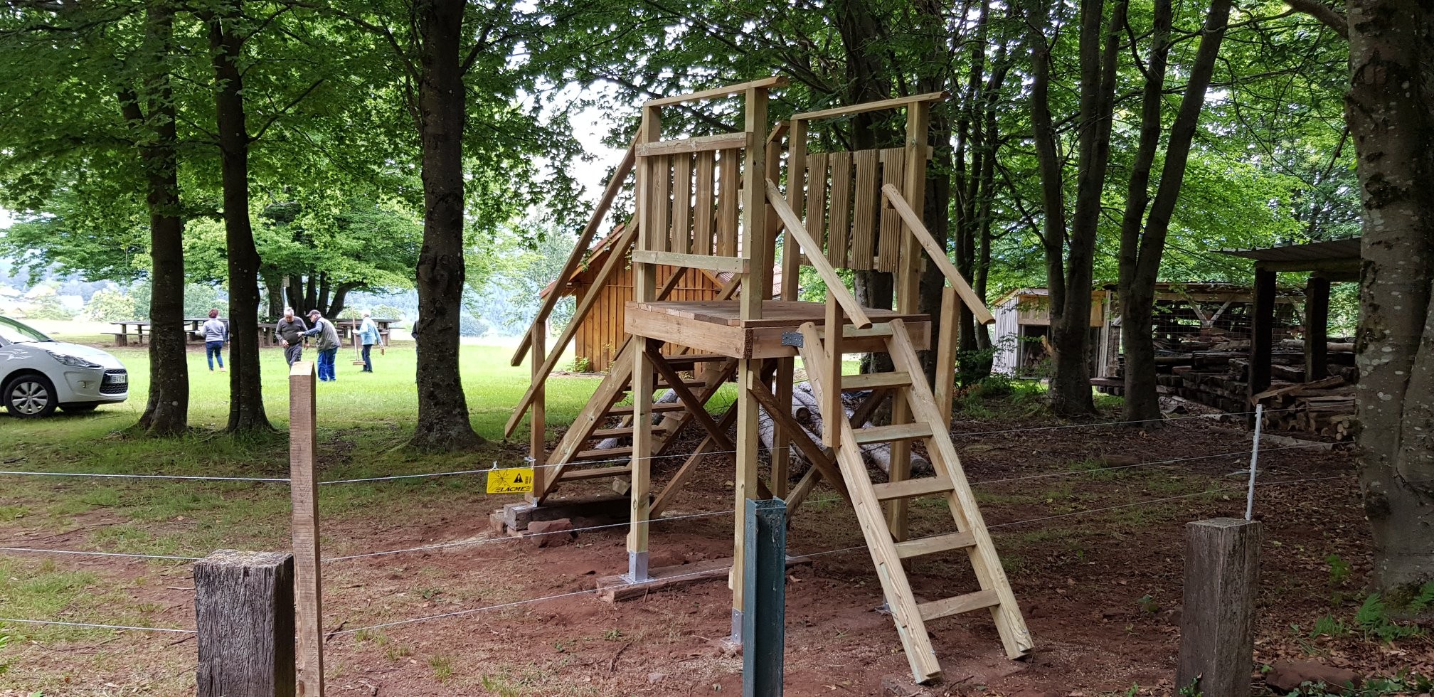 Cloture et passerelle au chalet