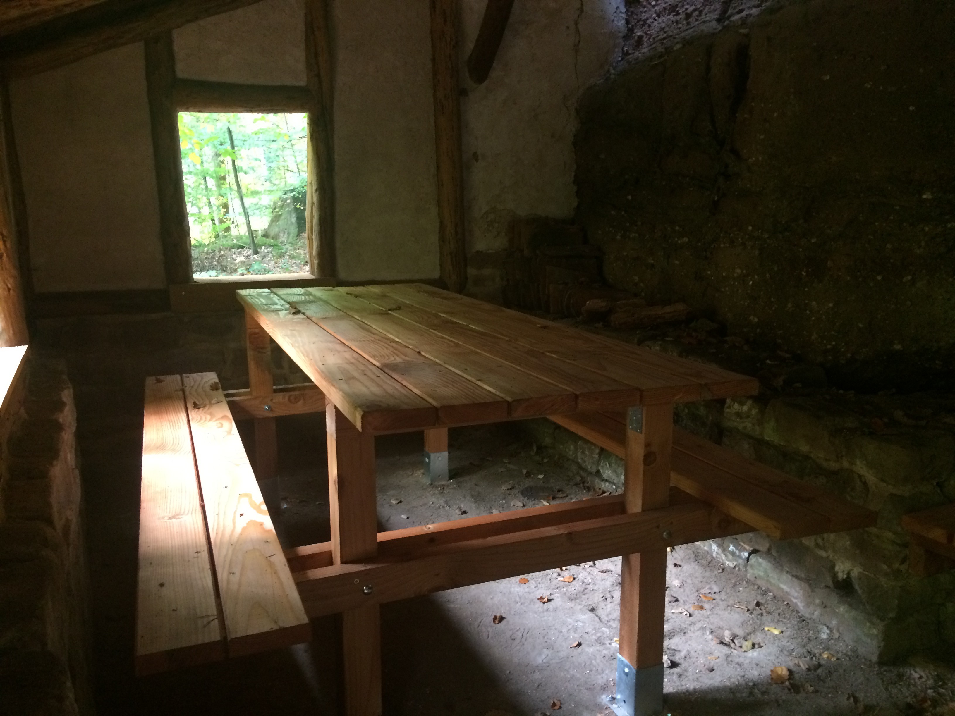 Intérieur maison de l'ermite