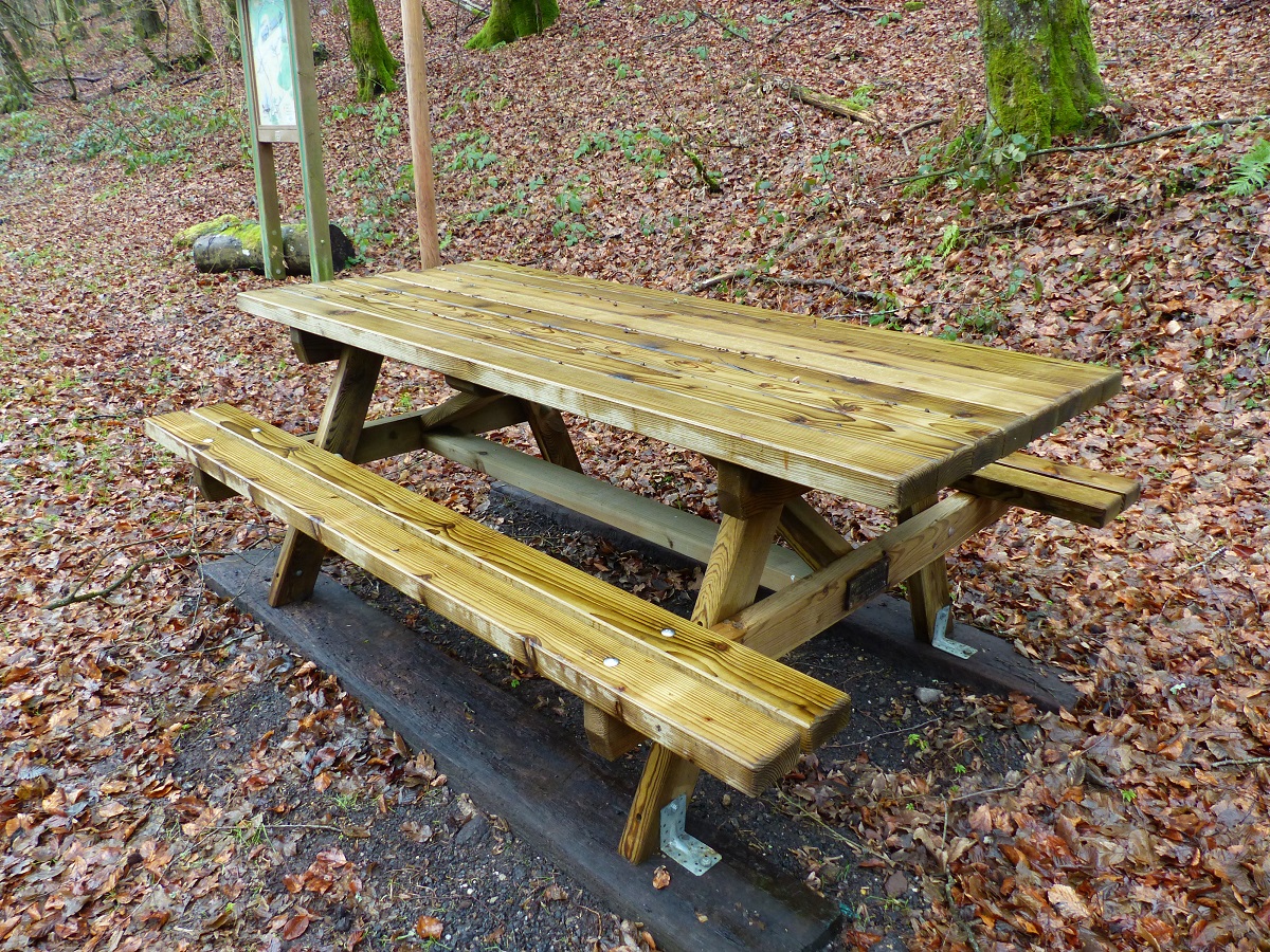 Table-banc près de l'ancienne gare de Graufthal