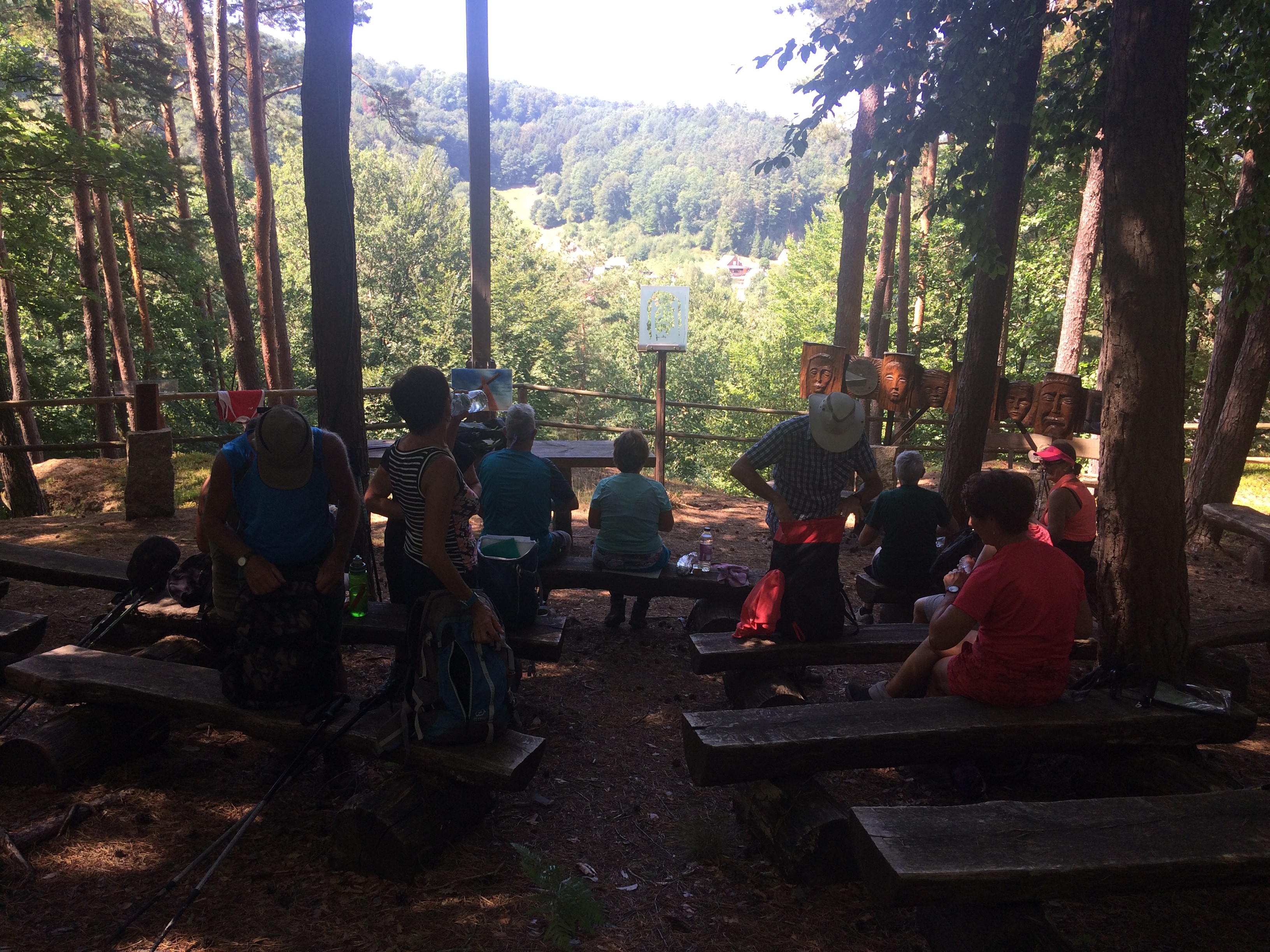 Repas en plein air au chemin de Croix de REYERSVILLER