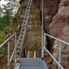 Restauration escalier au rocher du petit moulin