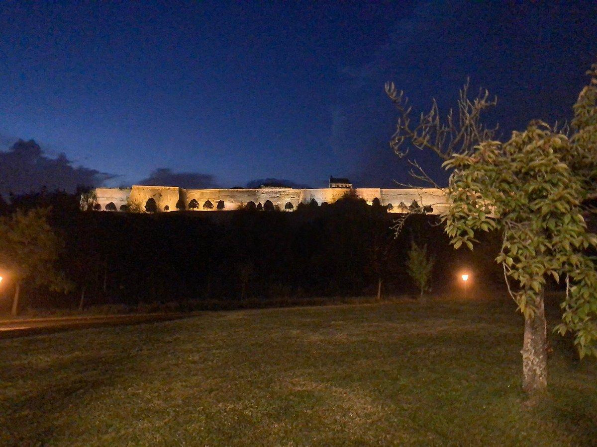 Vue nocturne de la citadelle de bitche